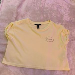 “you wish” forever 21 crop top